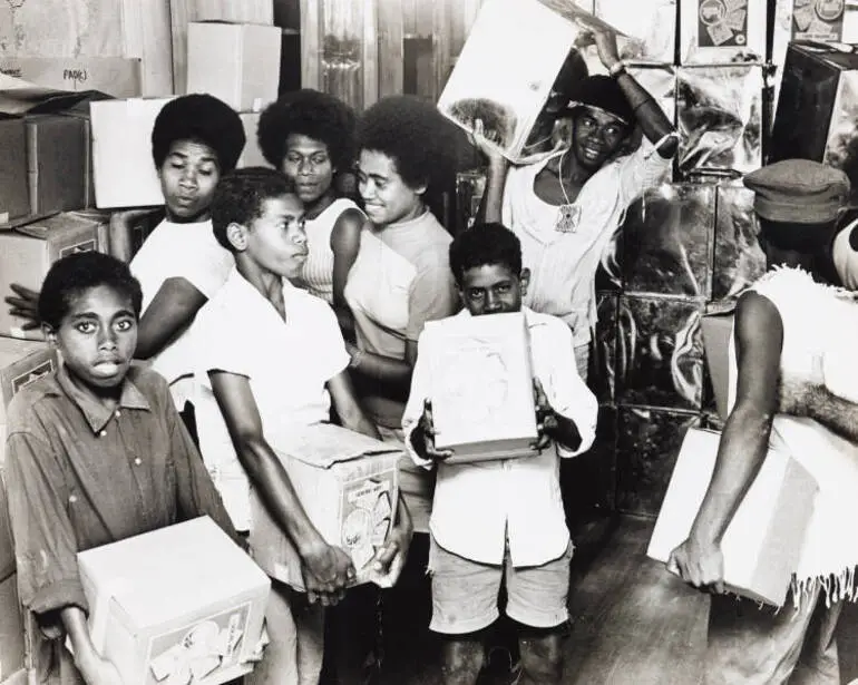 Image: Relief supplies, Fiji, 1972