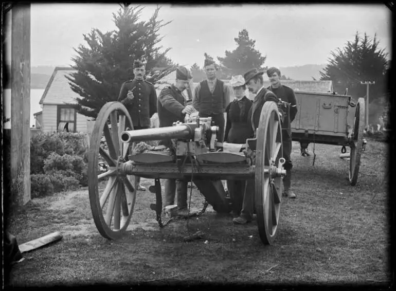 Image: Nordenfeldt gun at Rawene