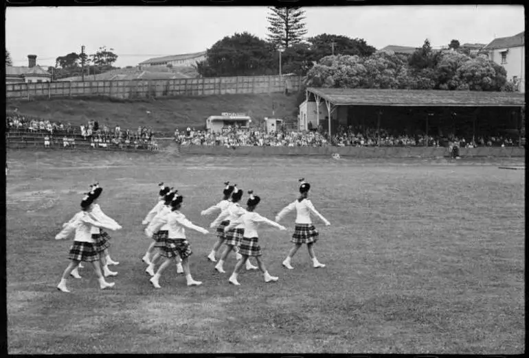 Image: Marching girls at Blandford Park