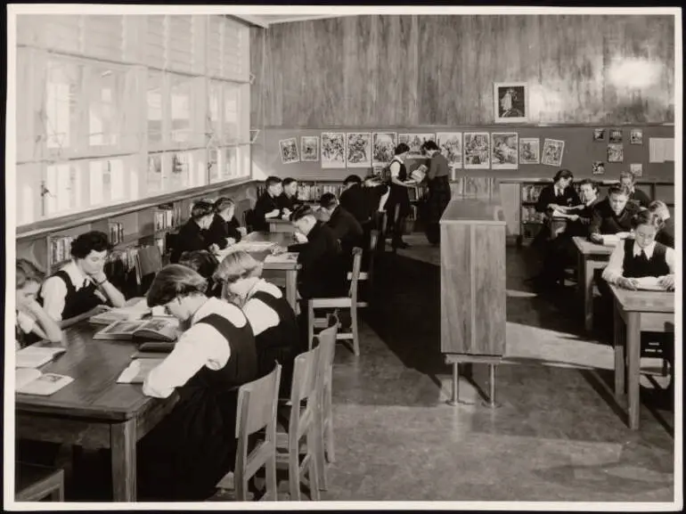 Image: The school library, Kelston High School