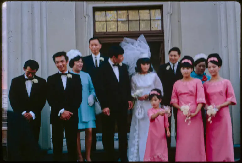 Image: Wedding portrait, Colin and Daphne Hoy Fong, St Andrew's Church