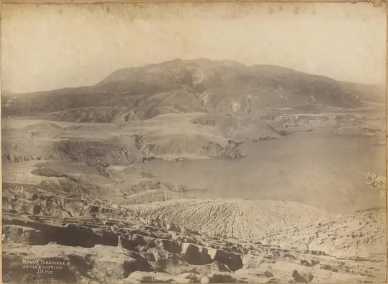 Image: Mount Tarawera after the eruption