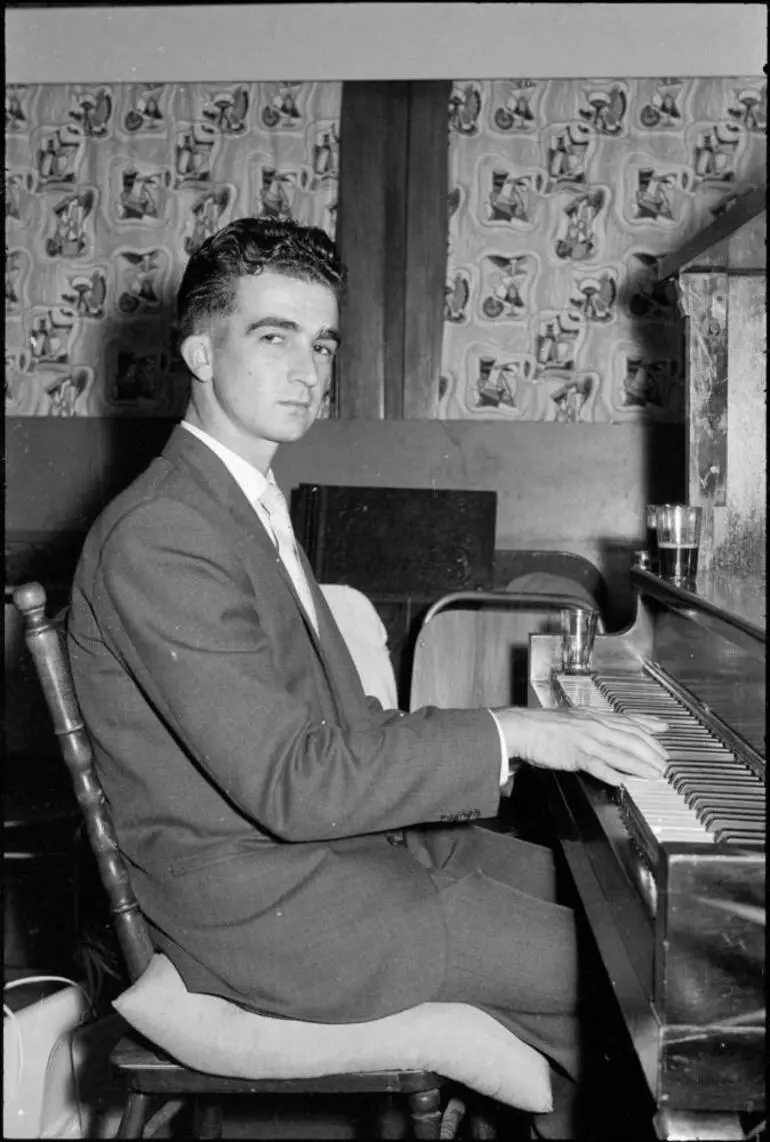 Image: Pianist at a 21st birthday party, 1959