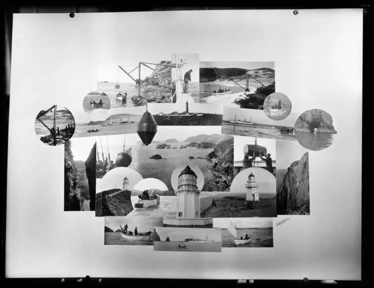 Image: Montage of lighthouses and boats, 1904