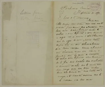 Image: Letter to the Governor, written at Parihaka, Taranaki