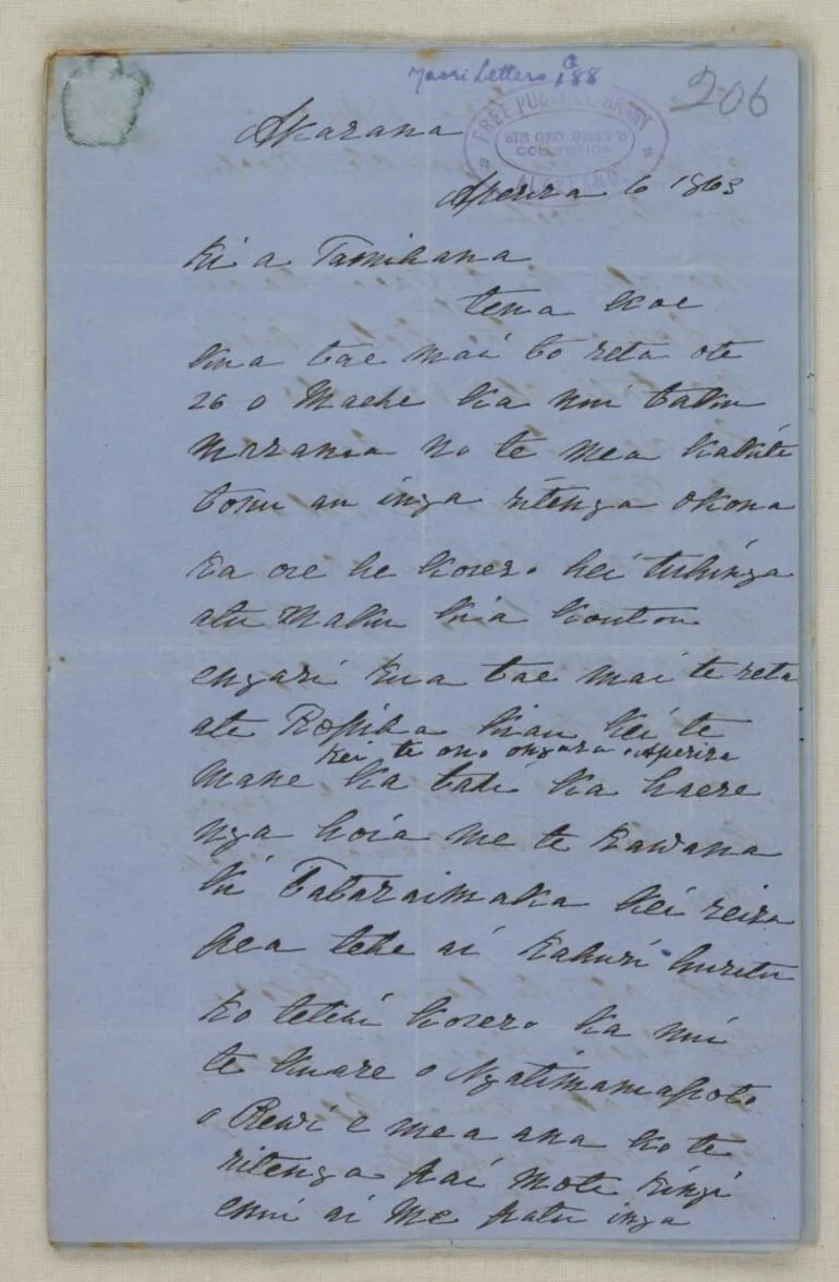 Letter to Queen Victoria - Manuscripts - Kura