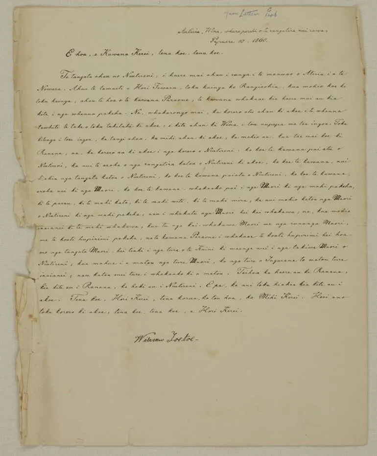 Image: Letter to Sir George Grey, written at Vienna, Austria