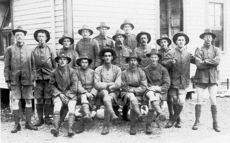 Image: Group at Featherston Military Camp