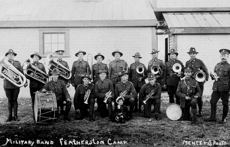 Image: Military Band at Featherston Camp