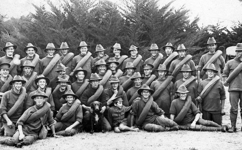 Image: Soldiers at Featherston Military Camp