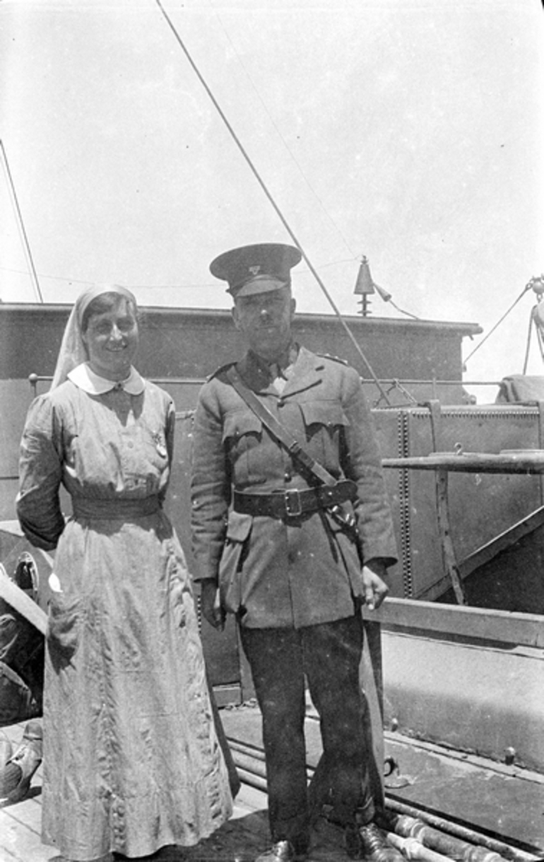 Image: Nurse Eliza Martin and Thomas Halliday : negative