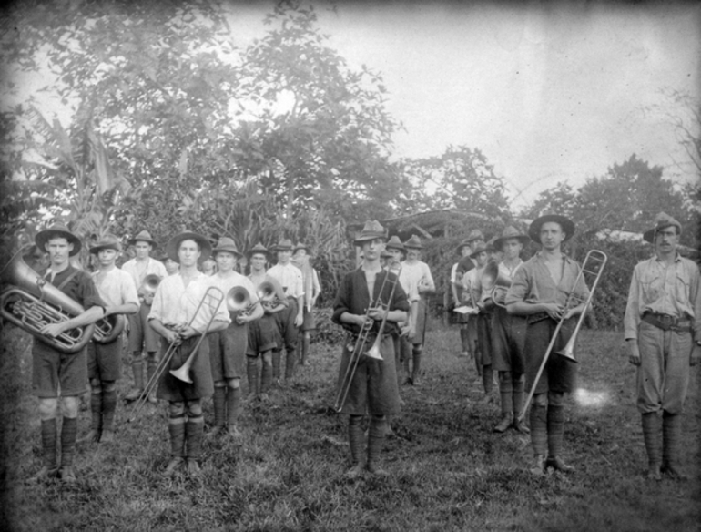 Image: Brass band in [Samoa] : photograph