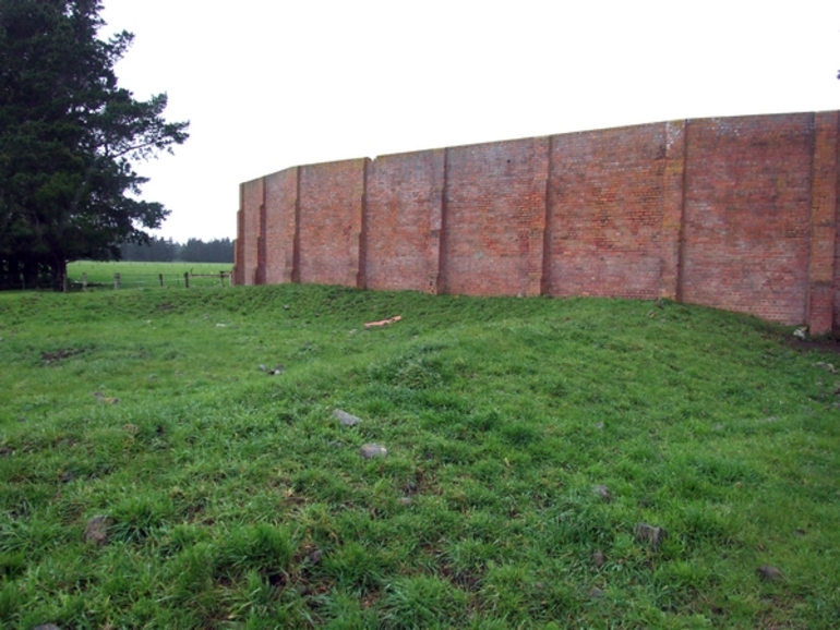 Image: Brick wall, Featherston Military Camp : digital image