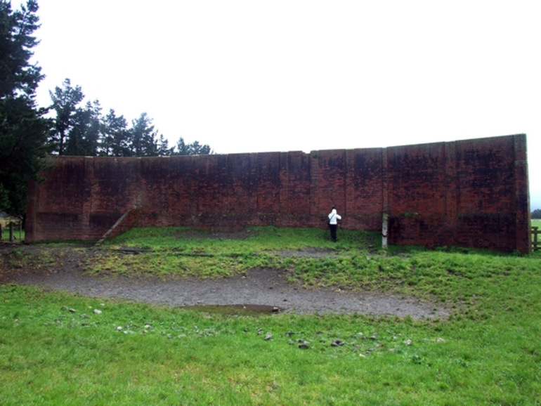 Image: Brick wall, Featherston Military Camp : digital image