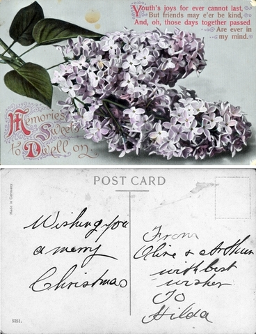 Image: Christmas postcard to Hilda Knapp : digital image