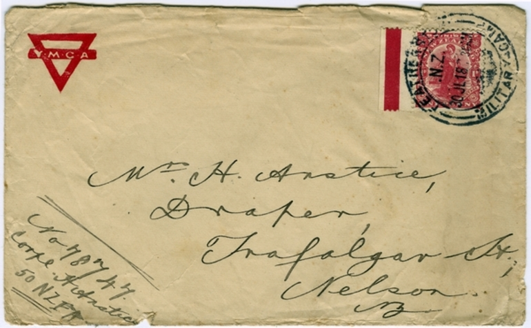 Image: YMCA, Featherston Camp : envelope