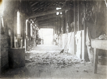 Image: Inside a shearing shed : digital image