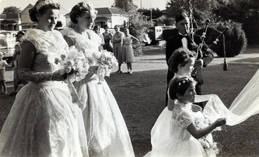 Image: Barbara Sutherland as a bridesmaid: Photograph