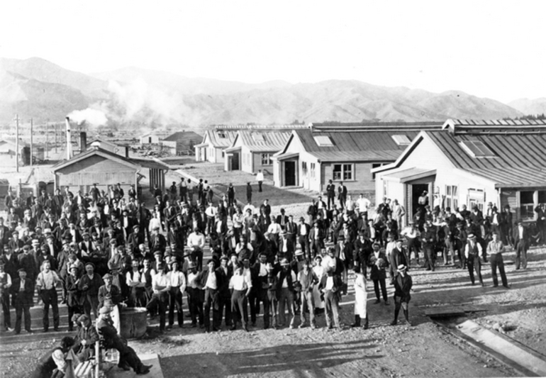 Image: Featherston Military Camp under construction : photograph