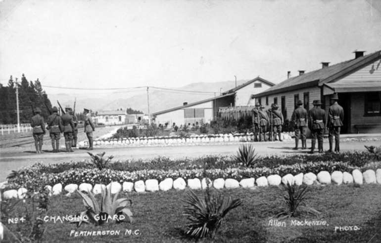 Image: Changing the guard at Featherston Military Camp