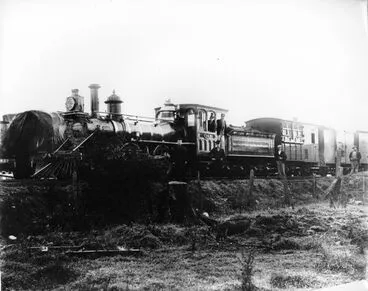 Image: K Class locomotive 96 pulling a train : photograph