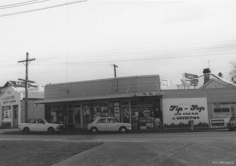Image: Butchers and Dairy, Elgin Road, c1970s