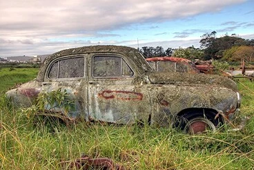 Image: Old car, 1953-55 Standard Vanguard, New Zealand