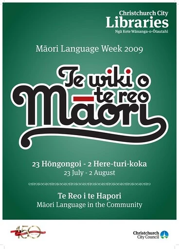 2009 Maori Language Week Poster Image: 2009 Maori Language Week Poster