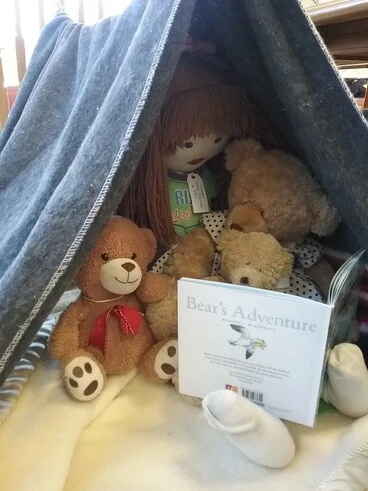 Image: Storytime tent, Teddy bear sleepover