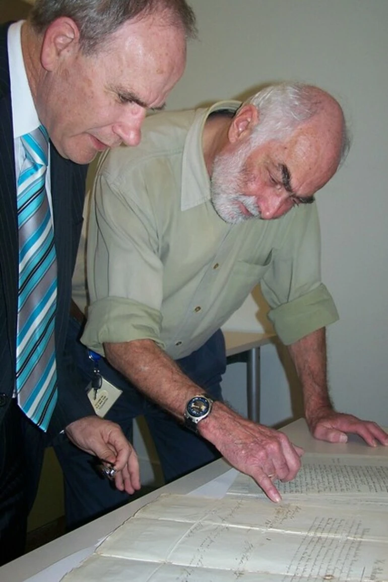 Image: Graham Langton and Len Brown