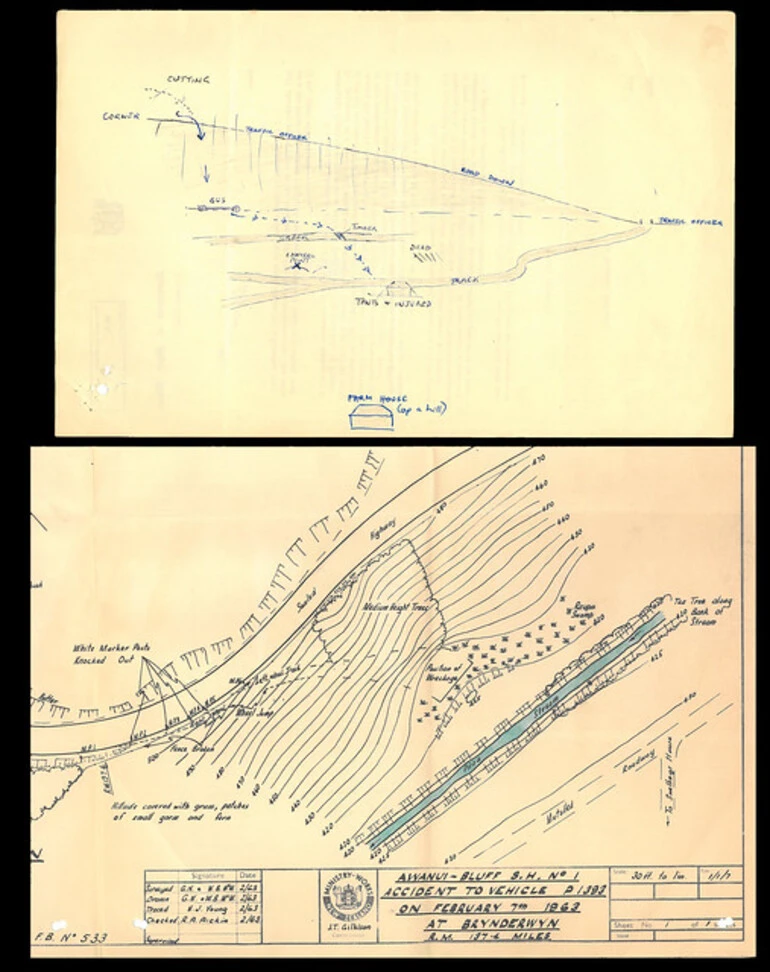 Image: Sketch map of the Brynderwyn accident