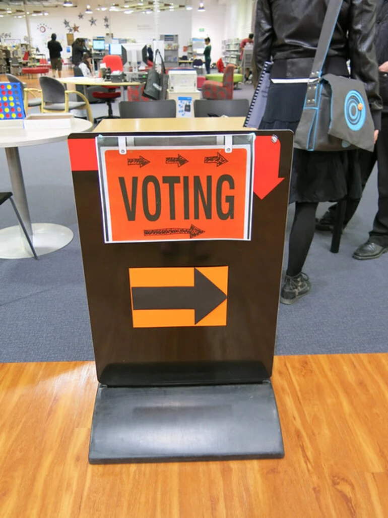 Image: Voting at Linwood Library at Eastgate