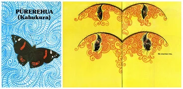 'Pūrerehua (Kahukura)' cover & spread Image: 'Pūrerehua (Kahukura)' cover & spread