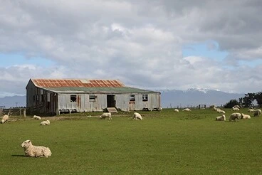 Image: Old shearing shed, Te Waewae Bay, Southland, New Zealand