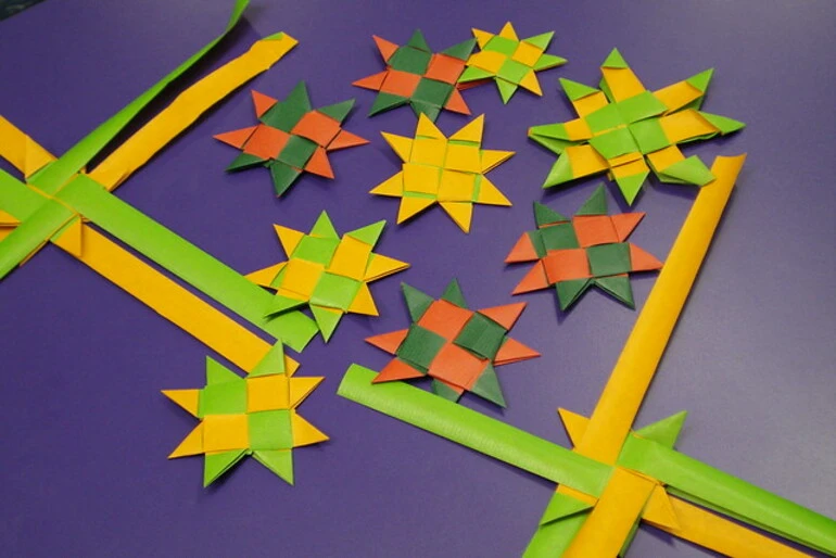 Image: Matariki star weaving at Hornby