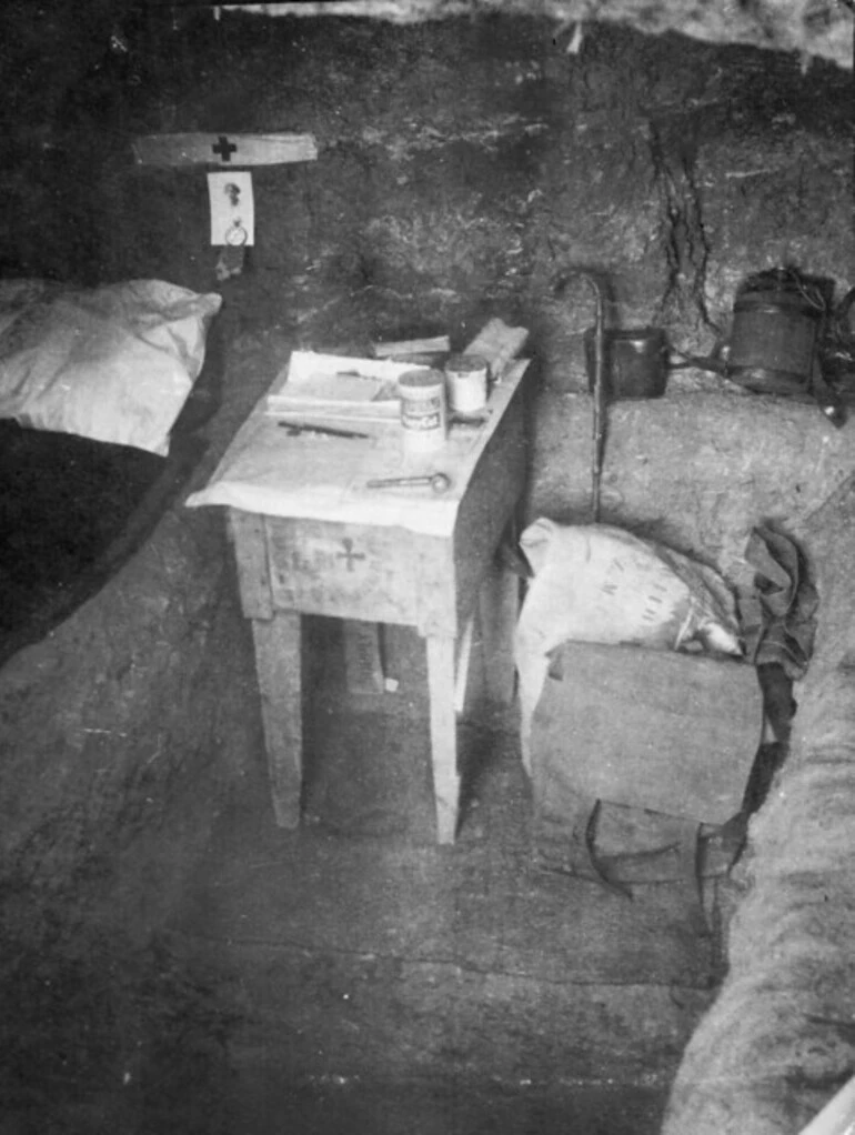 Image: The interior of Captain Withers dug-out, Gallipoli, Turkey, 1915