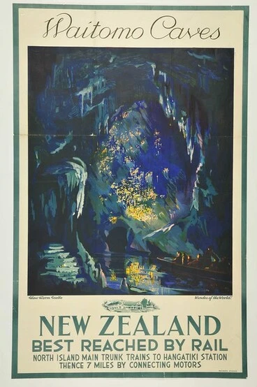 Image: New Zealand Railway poster - Waitomo Caves 1927