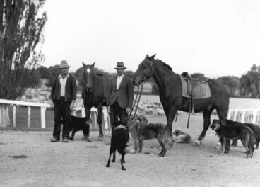 Image: Drovers rest their horses and dogs