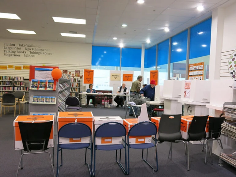 Image: Voting at Linwood Library at Eastgate