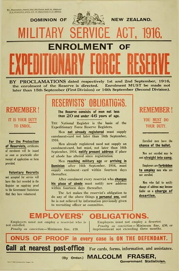 Image: Conscription Poster