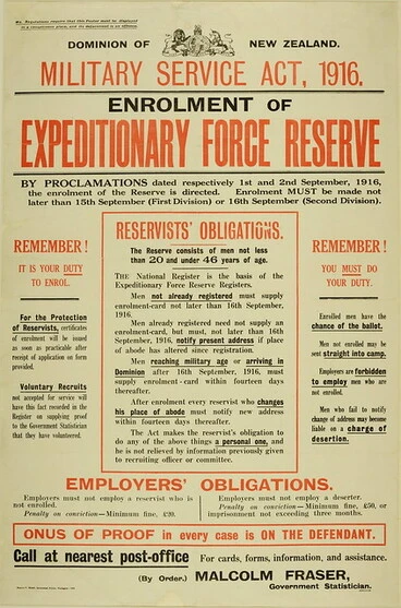 Conscription Poster Image: Conscription Poster