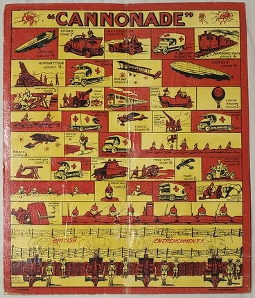 Image: "Cannonade" board game produced 1916