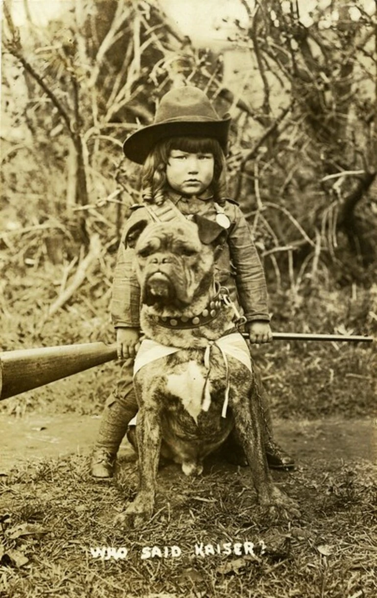 Image: 'Who said Kaiser' patriotic photograph World War I