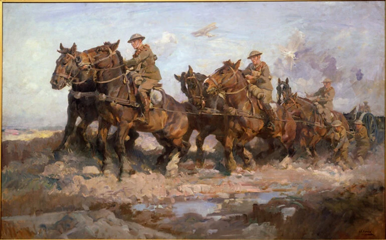 Image: War Art - Bringing up the Guns