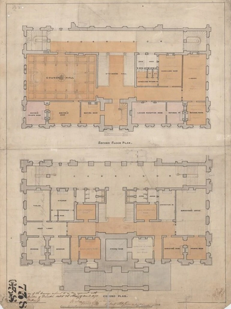 Image: Municipal Chambers Floor Plans 1878