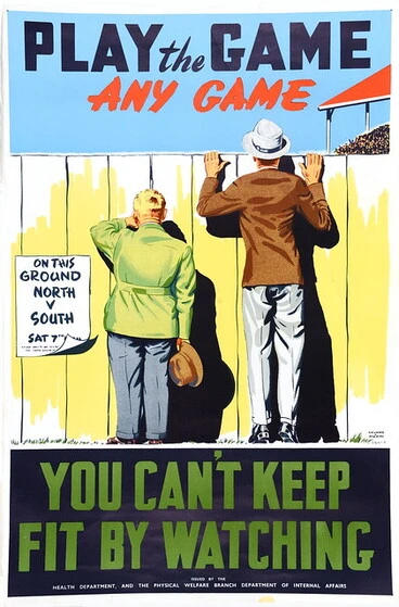 Image: 'You can't keep fit by watching'