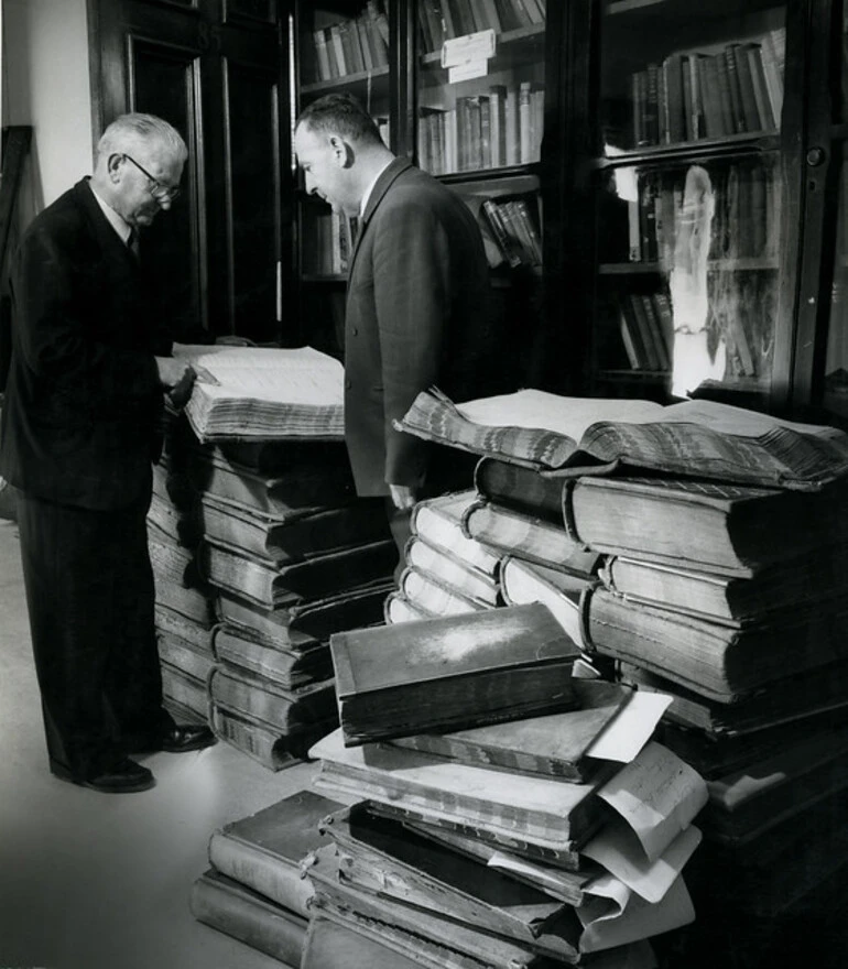 Image: General Post Office: Old records before being despatched to Government Archives (1961)