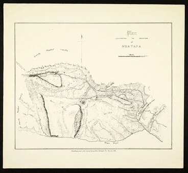 Image: Plan illustrating the operations at Ngatapa Pā, 1884