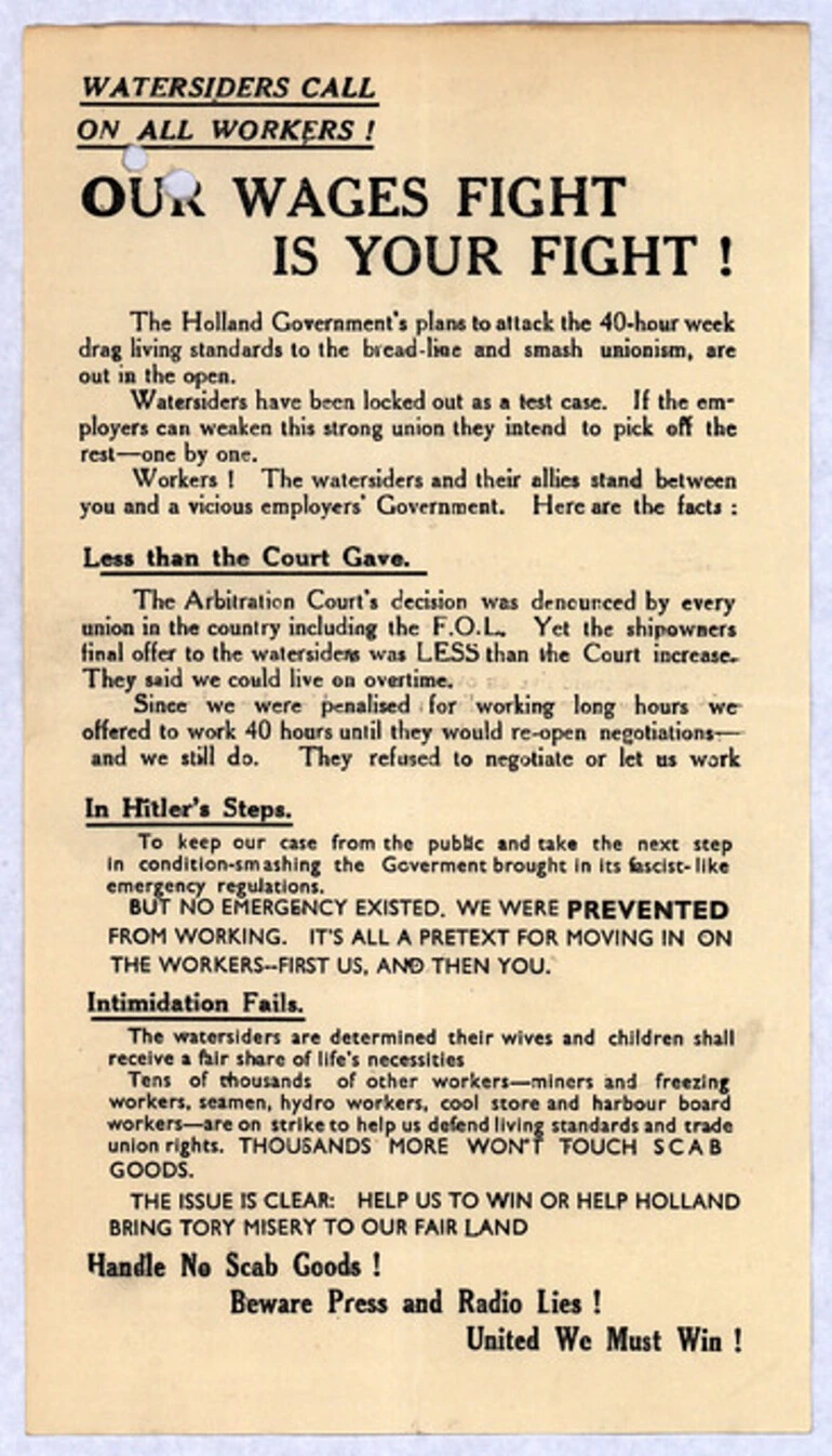 Image: 1951 Waterside Dispute