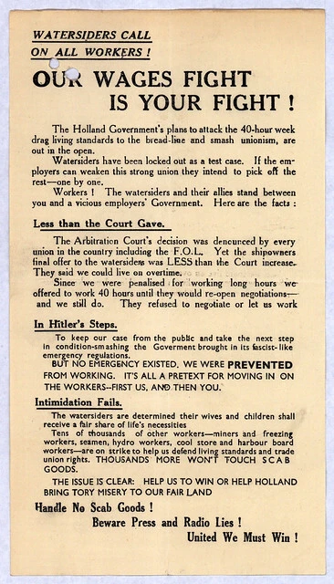 1951 Waterside Dispute Image: 1951 Waterside Dispute